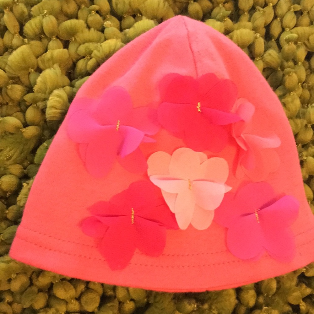 New children’s place flower embellished hat 12 18